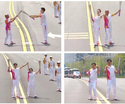 亞運火炬?zhèn)鬟f，蒙娜麗莎微笑登場！