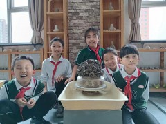 “祝福祖國”――盛世長安小學(xué)陶藝社團(tuán)手作花籃，慶祝新中國成立75周年